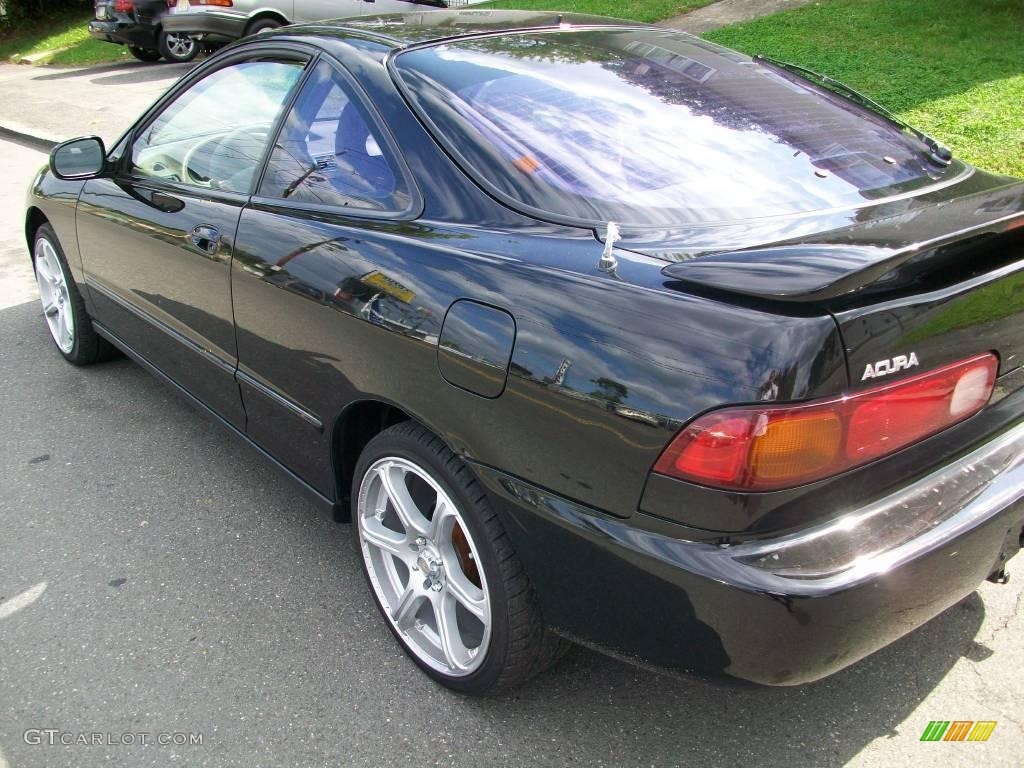 1997 Integra LS Coupe - New Black Pearl Metallic / Beige photo #4