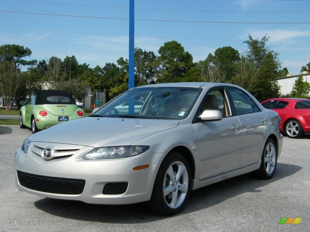 2007 MAZDA6 i Sport Sedan - Smokestone / Beige photo #1