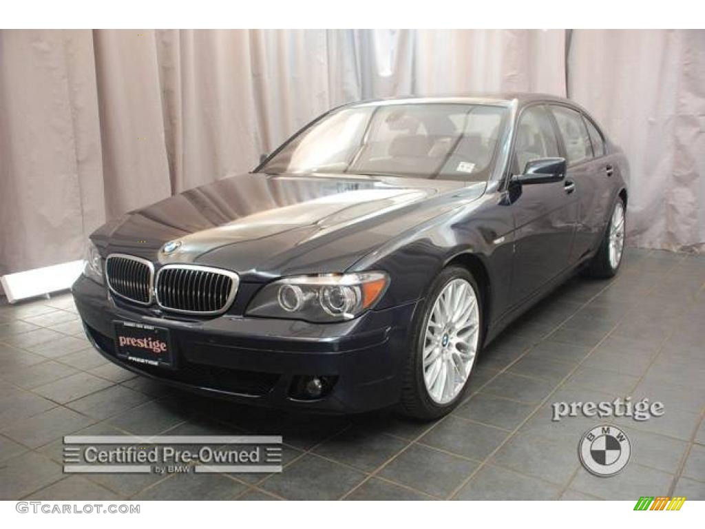 2007 7 Series 750Li Sedan - Monaco Blue Metallic / Cream Beige photo #1