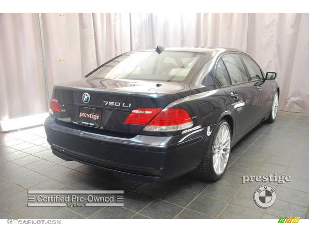 2007 7 Series 750Li Sedan - Monaco Blue Metallic / Cream Beige photo #2