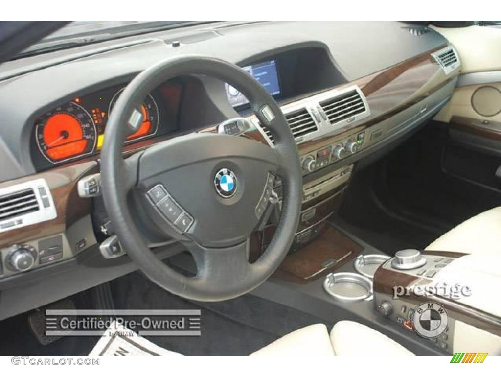 2007 7 Series 750Li Sedan - Monaco Blue Metallic / Cream Beige photo #3