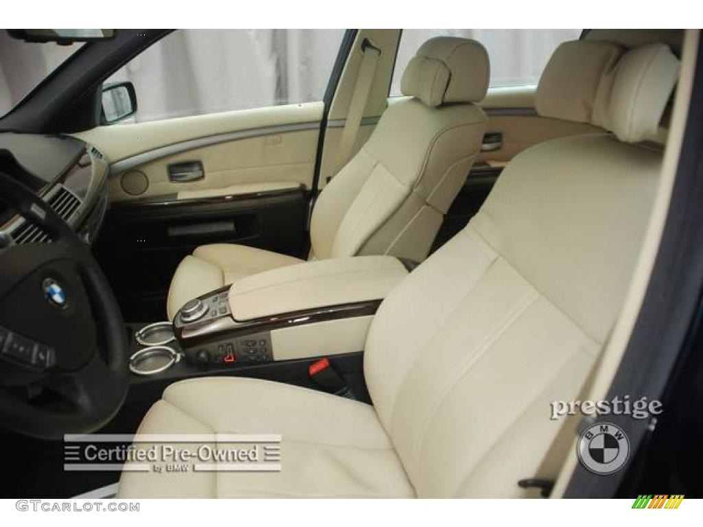 2007 7 Series 750Li Sedan - Monaco Blue Metallic / Cream Beige photo #4