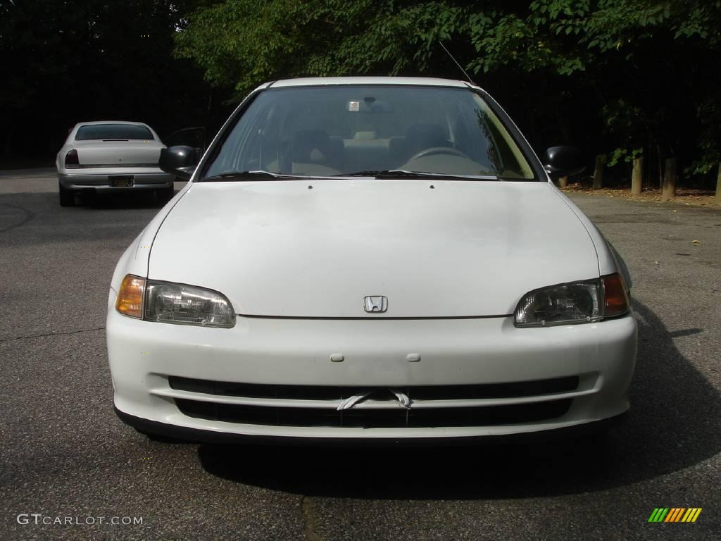 1993 Civic DX Sedan - Frost White / Beige photo #2