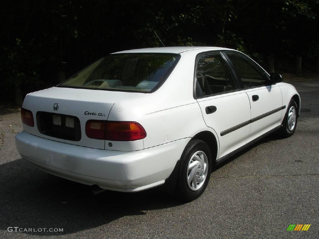 1993 Civic DX Sedan - Frost White / Beige photo #5