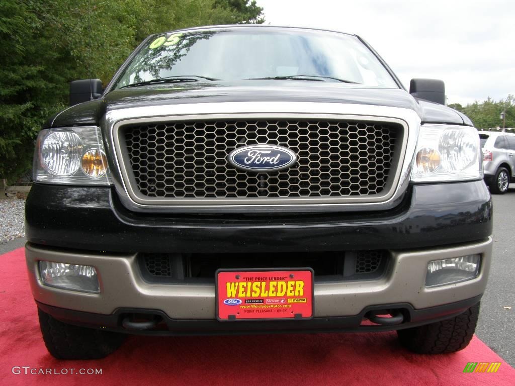 2005 F150 Lariat SuperCab 4x4 - Black / Tan photo #2