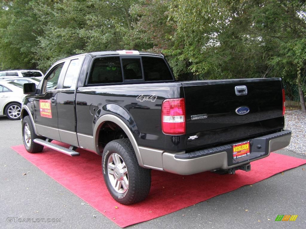 2005 F150 Lariat SuperCab 4x4 - Black / Tan photo #6