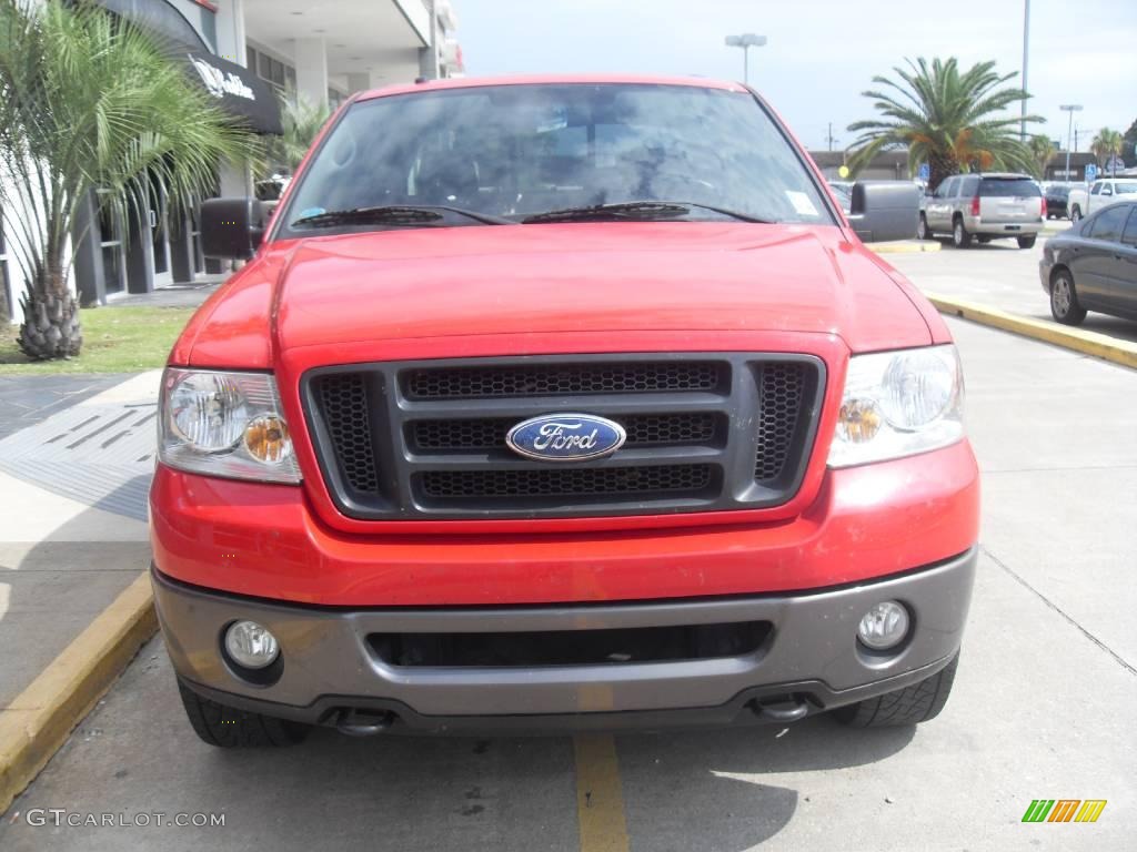 2006 F150 FX4 SuperCrew 4x4 - Bright Red / Medium/Dark Flint photo #5