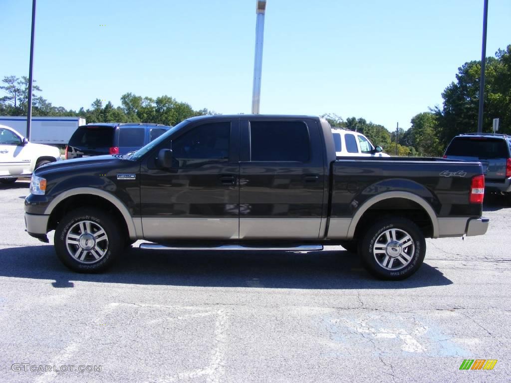 2007 F150 Lariat SuperCrew 4x4 - Dark Stone Metallic / Tan photo #5