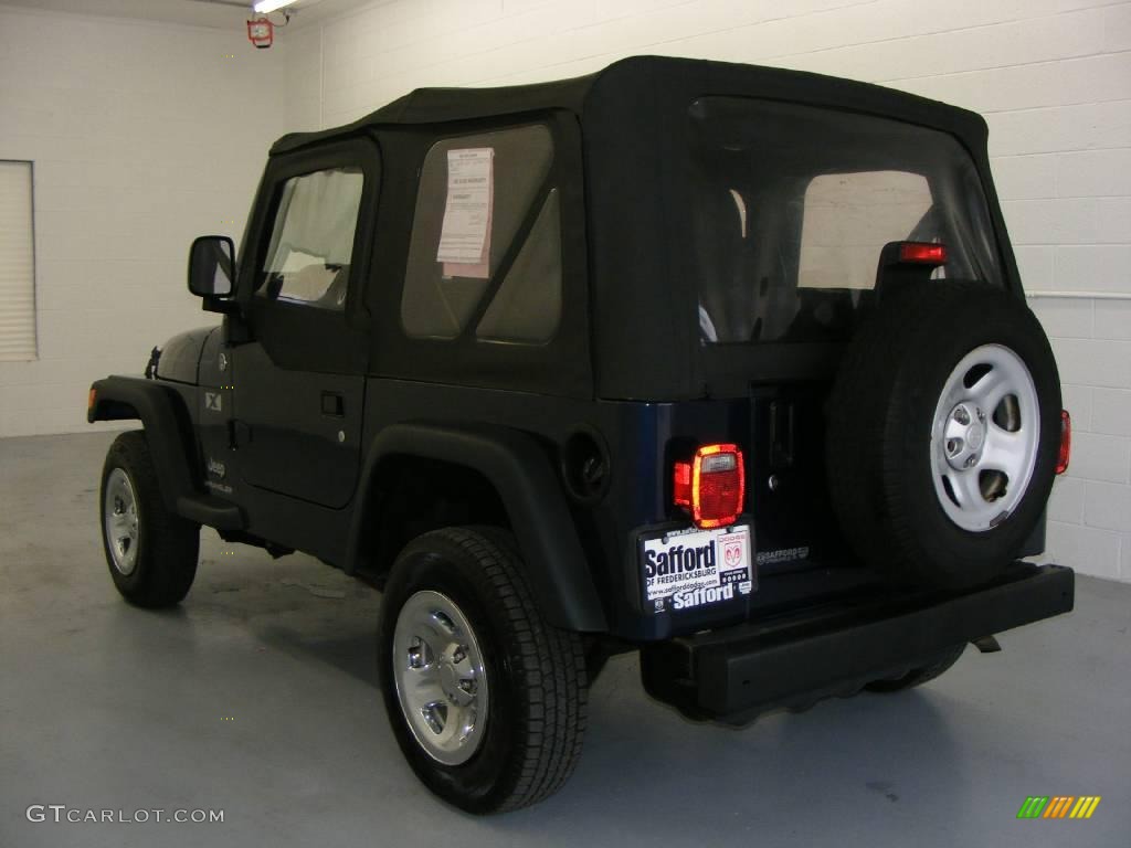 2006 Wrangler X 4x4 - Midnight Blue Pearl / Dark Slate Gray photo #4