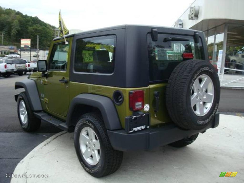 2008 Wrangler X 4x4 - Rescue Green Metallic / Dark Slate Gray/Medium Slate Gray photo #2