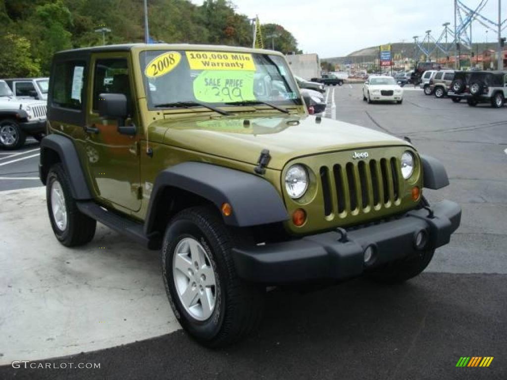 2008 Wrangler X 4x4 - Rescue Green Metallic / Dark Slate Gray/Medium Slate Gray photo #6