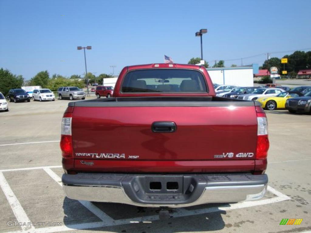 2006 Tundra SR5 Double Cab 4x4 - Salsa Red Pearl / Taupe photo #5
