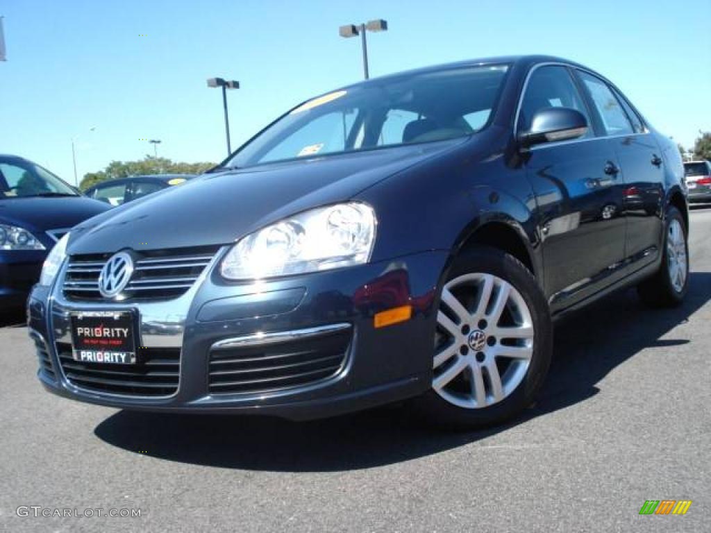 2007 Jetta 2.5 Sedan - Blue Graphite Metallic / Anthracite photo #1