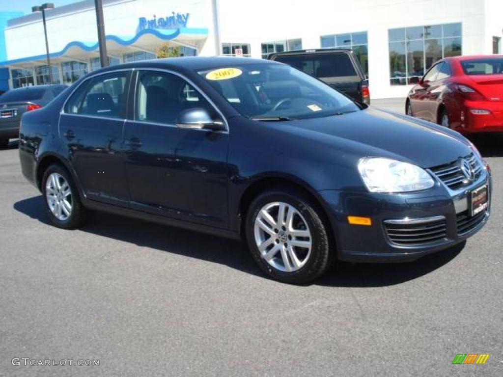 2007 Jetta 2.5 Sedan - Blue Graphite Metallic / Anthracite photo #5