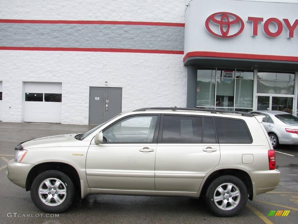 2002 Highlander Limited 4WD - Vintage Gold Metallic / Ivory photo #2