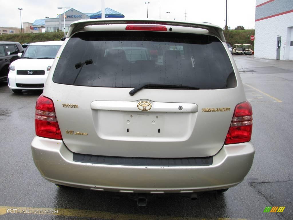 2002 Highlander Limited 4WD - Vintage Gold Metallic / Ivory photo #4