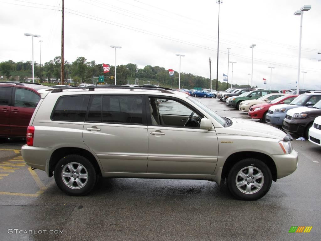2002 Highlander Limited 4WD - Vintage Gold Metallic / Ivory photo #6
