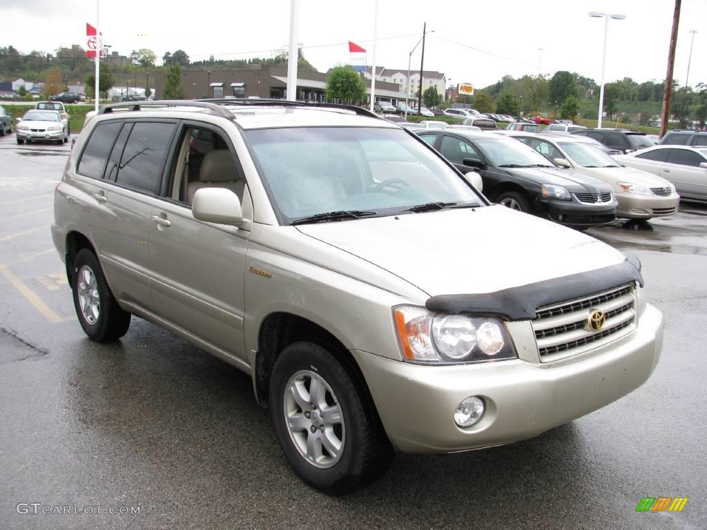 2002 Highlander Limited 4WD - Vintage Gold Metallic / Ivory photo #7