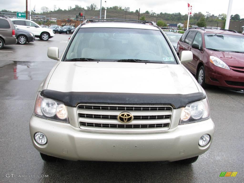 2002 Highlander Limited 4WD - Vintage Gold Metallic / Ivory photo #8