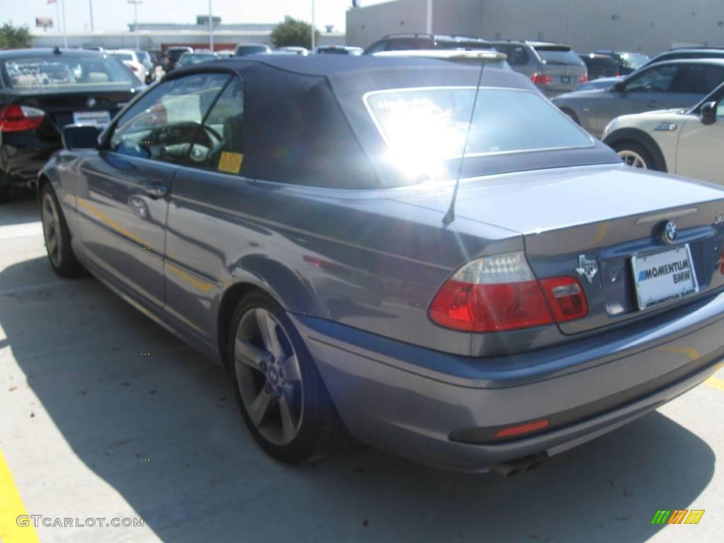 2005 3 Series 325i Convertible - Steel Blue Metallic / Grey photo #4