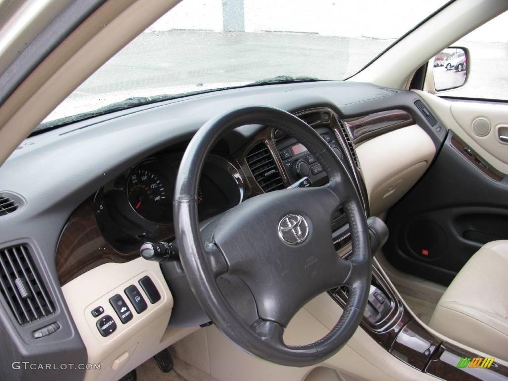 2002 Highlander Limited 4WD - Vintage Gold Metallic / Ivory photo #12