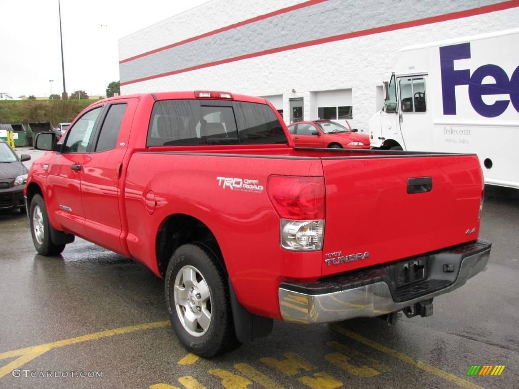 2007 Tundra SR5 TRD Double Cab 4x4 - Radiant Red / Beige photo #5