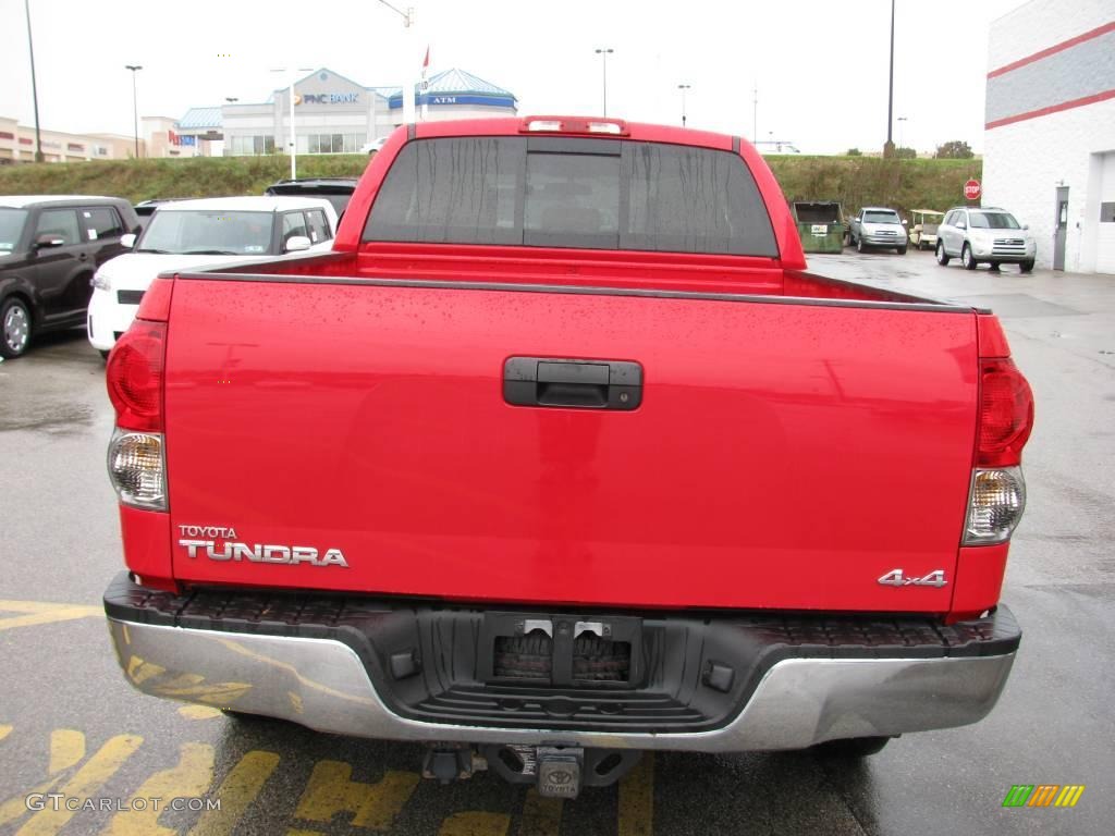 2007 Tundra SR5 TRD Double Cab 4x4 - Radiant Red / Beige photo #6