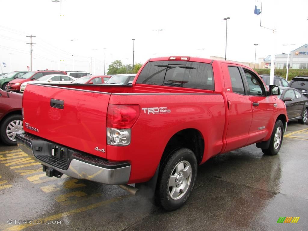2007 Tundra SR5 TRD Double Cab 4x4 - Radiant Red / Beige photo #7