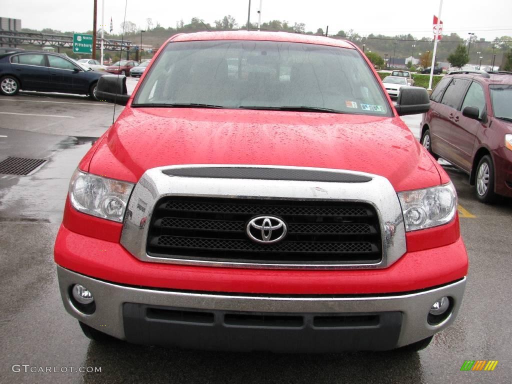 2007 Tundra SR5 TRD Double Cab 4x4 - Radiant Red / Beige photo #10