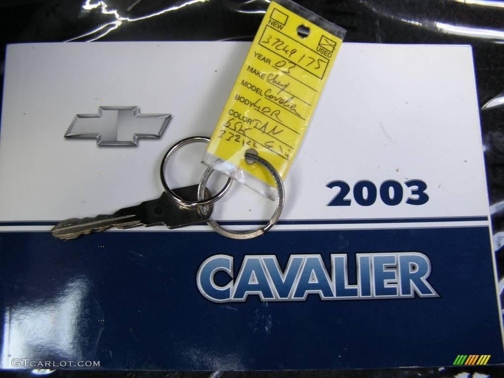 2003 Cavalier Sedan - Sandrift Metallic / Graphite Gray photo #52