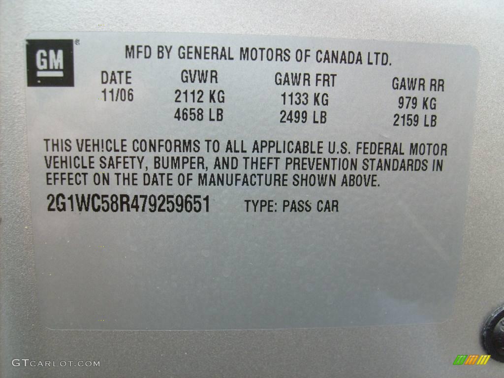 2007 Impala LT - Silverstone Metallic / Gray photo #13
