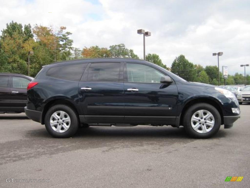 2009 Traverse LS AWD - Dark Blue Metallic / Dark Gray/Light Gray photo #4