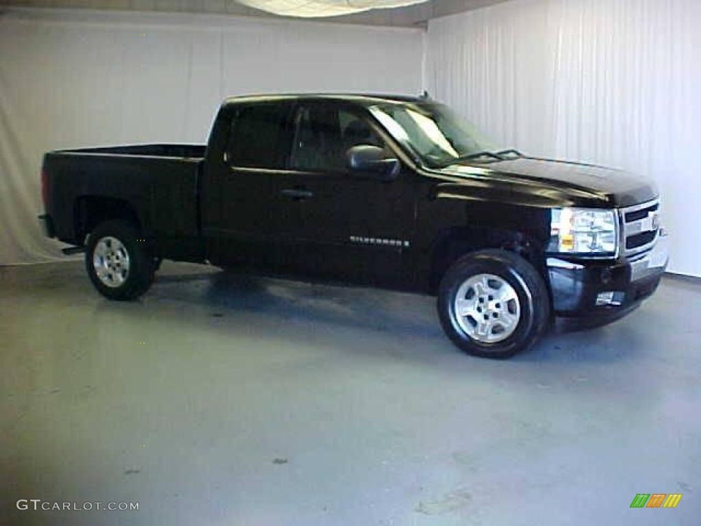 2007 Silverado 1500 LT Extended Cab - Black / Ebony Black photo #1