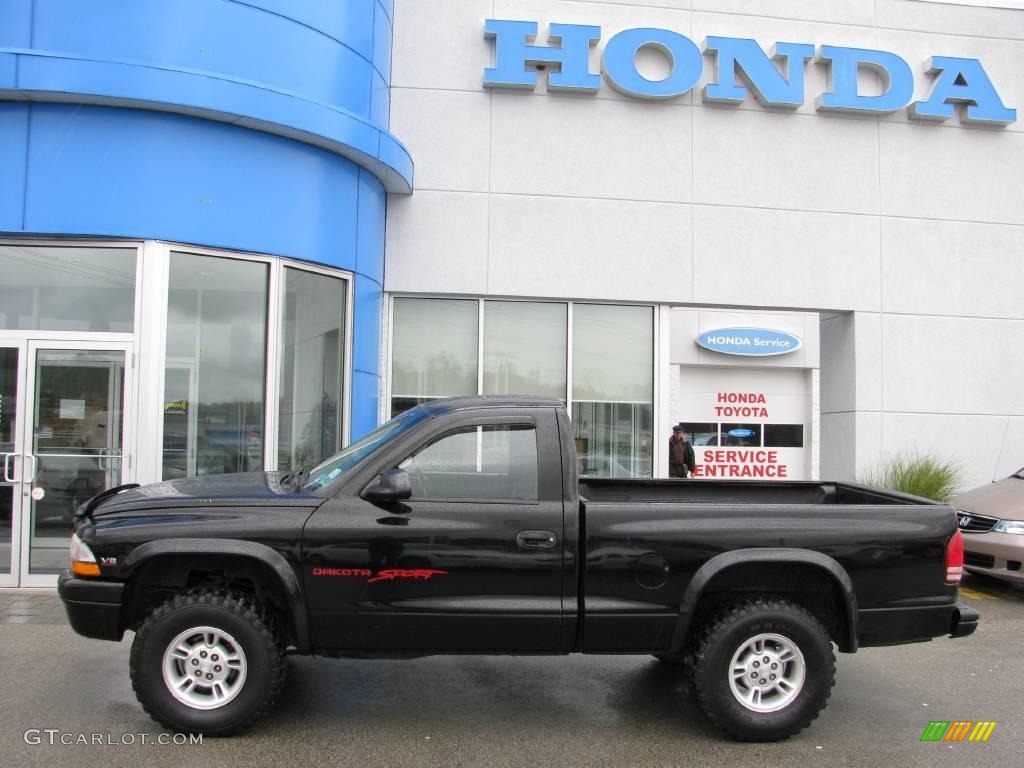 1997 Dakota Sport Regular Cab 4x4 - Black / Agate photo #3