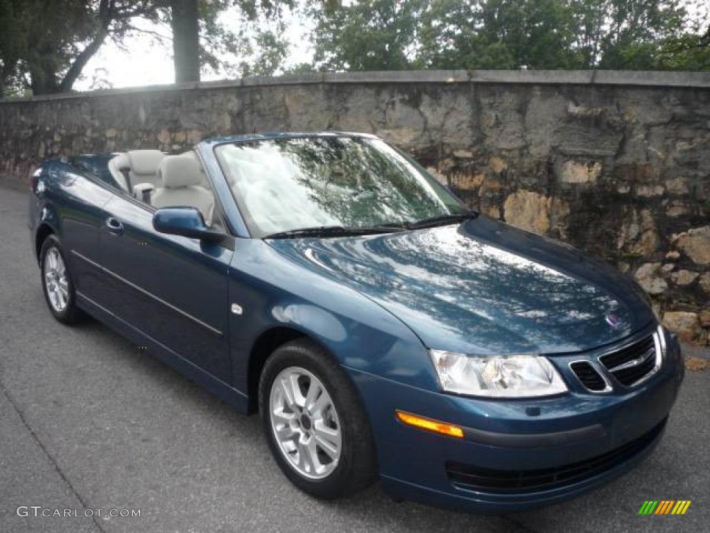 2007 9-3 2.0T Convertible - Fusion Blue Metallic / Parchment photo #1