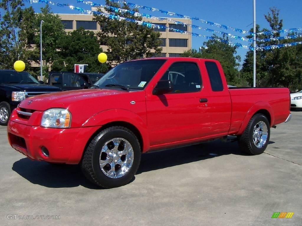 2002 Frontier XE King Cab - Aztec Red / Gray photo #1