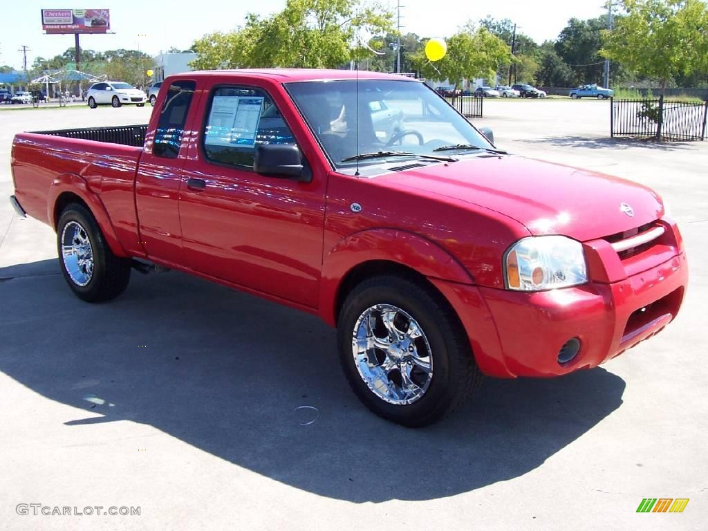 2002 Frontier XE King Cab - Aztec Red / Gray photo #5