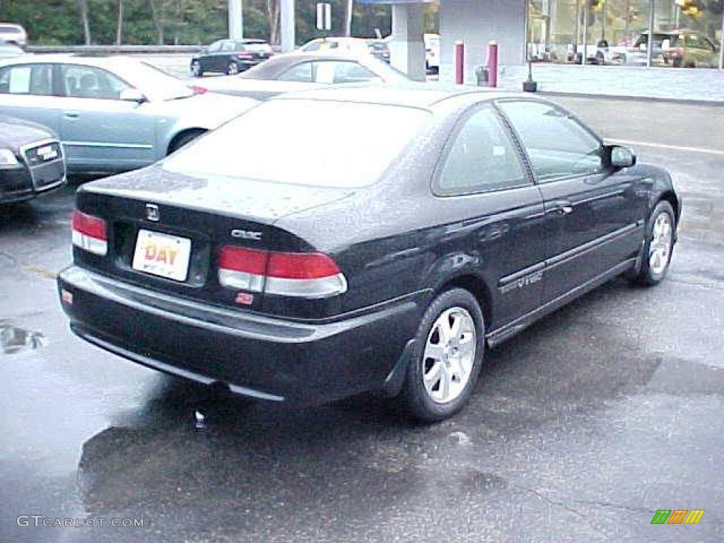 1999 Civic Si Coupe - Flamenco Black Pearl / Dark Gray photo #3