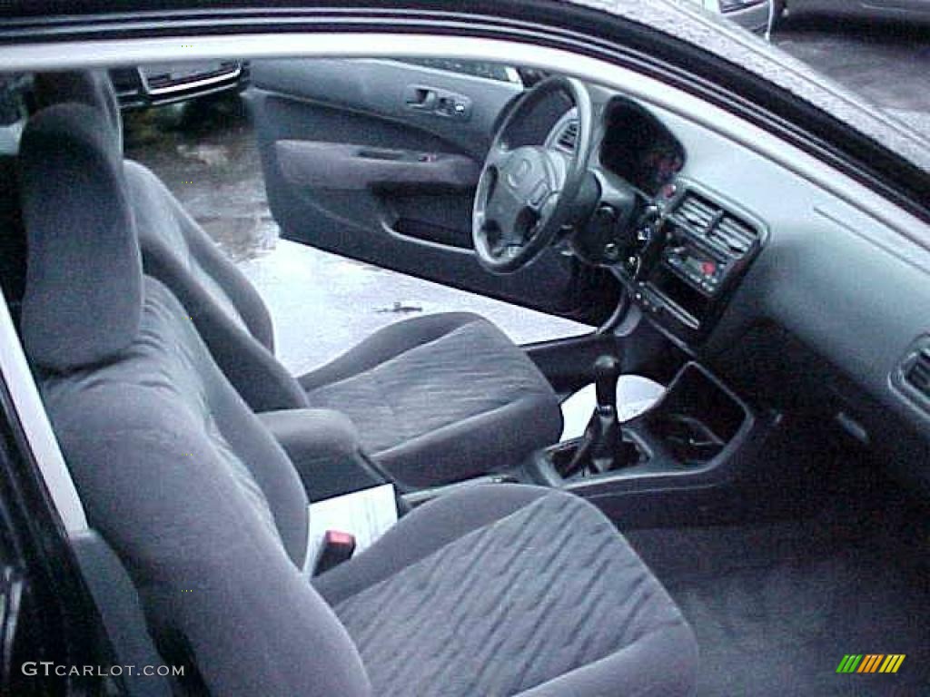 1999 Civic Si Coupe - Flamenco Black Pearl / Dark Gray photo #6