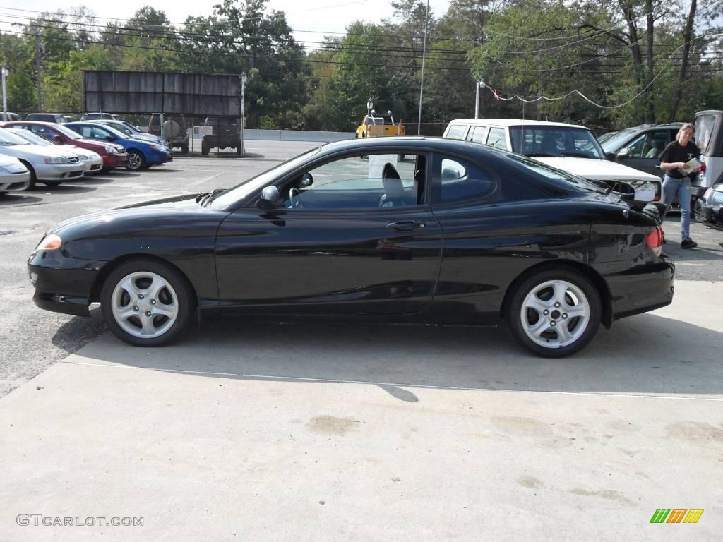 2001 Tiburon  - Jet Black / Black/Gray photo #8