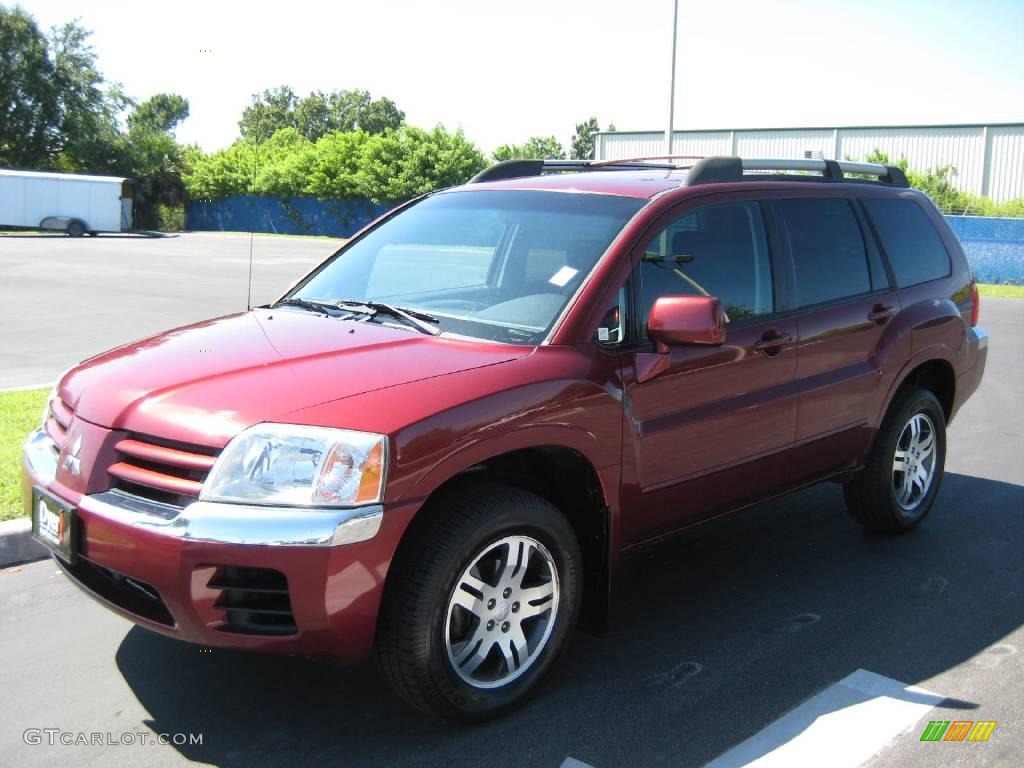 2004 Endeavor XLS AWD - Ultra Red Pearl / Charcoal Gray photo #1