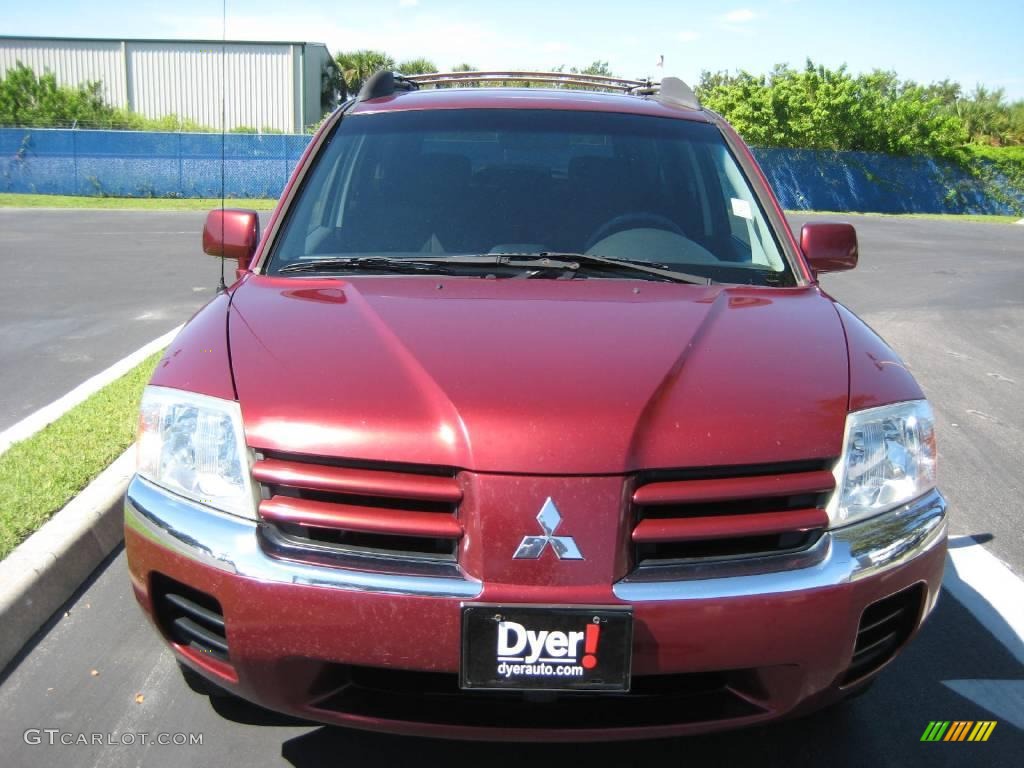2004 Endeavor XLS AWD - Ultra Red Pearl / Charcoal Gray photo #2