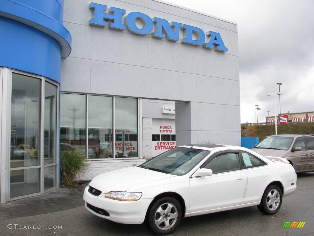 1998 Accord EX V6 Coupe - Taffeta White / Ivory photo #1