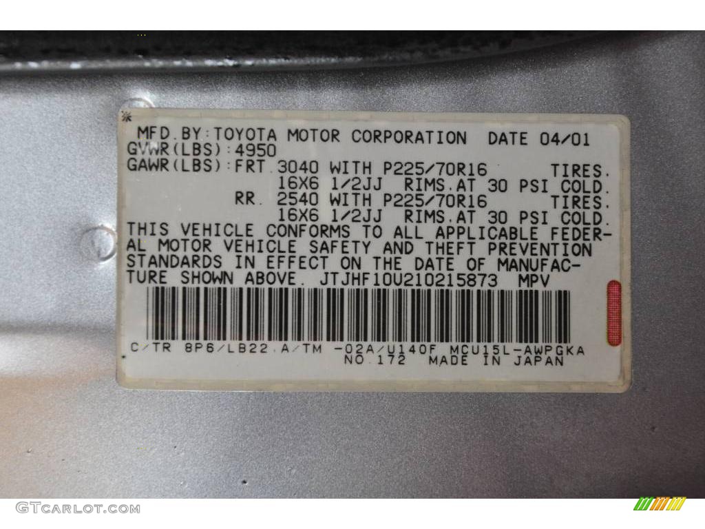 2001 RX 300 AWD - Blue Vapor Metallic / Black photo #11