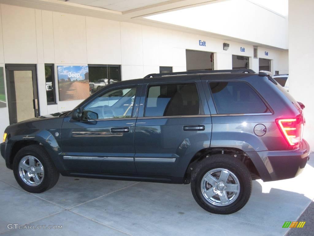 2007 Grand Cherokee Limited CRD 4x4 - Steel Blue Metallic / Khaki photo #2