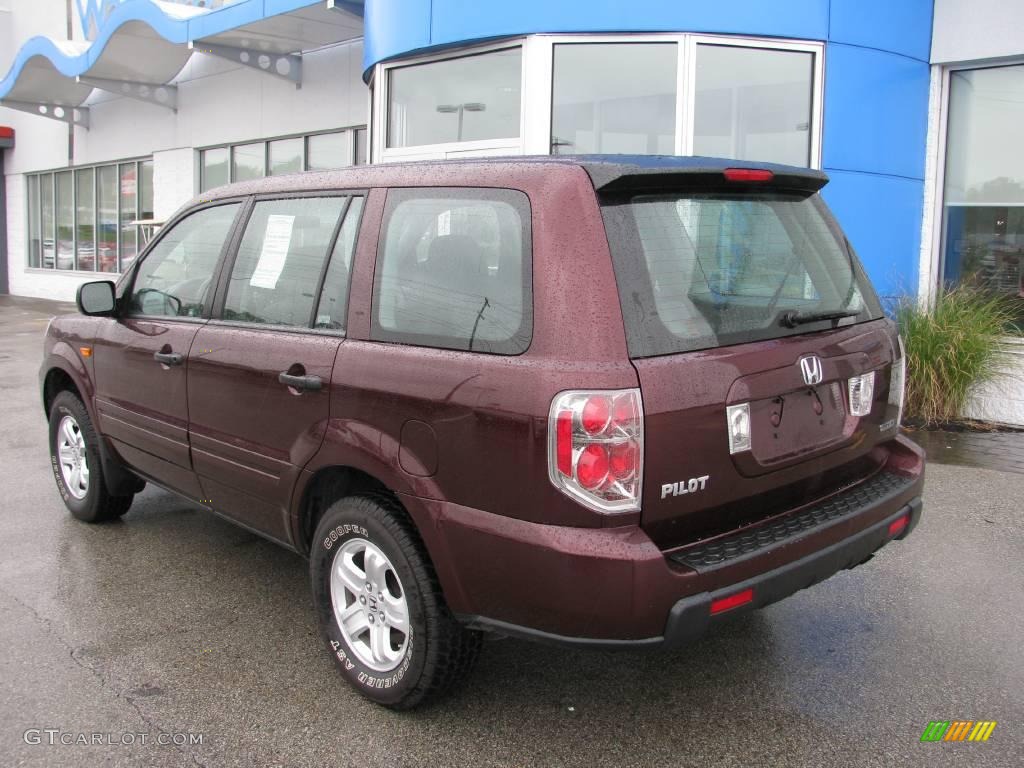 2007 Pilot LX 4WD - Dark Cherry Pearl / Gray photo #5