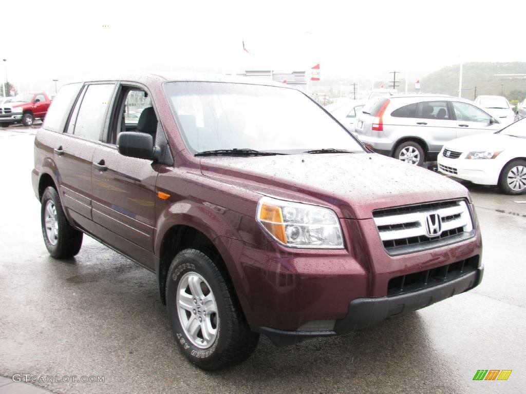 2007 Pilot LX 4WD - Dark Cherry Pearl / Gray photo #9