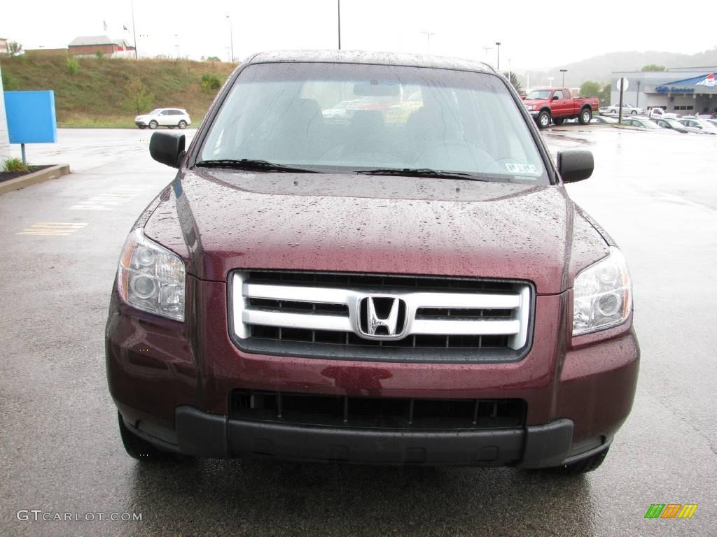 2007 Pilot LX 4WD - Dark Cherry Pearl / Gray photo #10