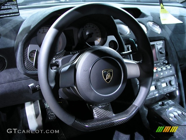 2008 Lamborghini Gallardo Superleggera Black Steering Wheel Photo #189508