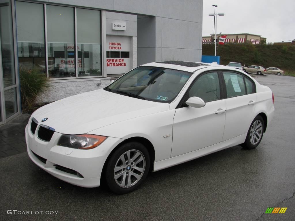 2006 3 Series 325xi Sedan - Alpine White / Beige photo #2
